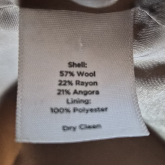 ​Talbots Petites Camel Wool & Angora Blend Belted Wrap Coat - Size 14P - Picture 2 of 8